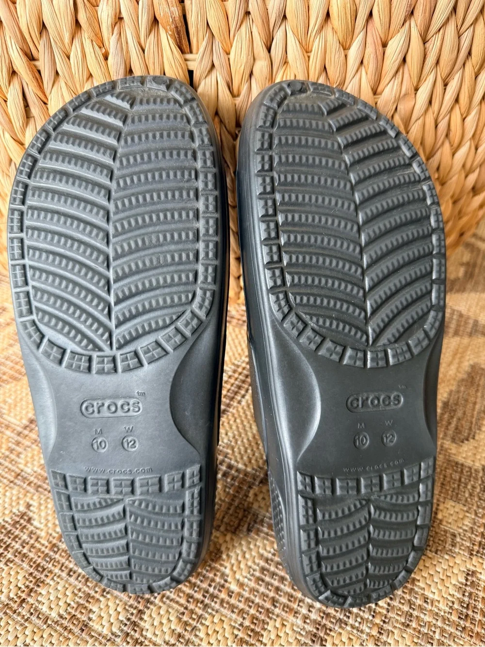 CROCS Classic Black Slide Sandals Unisex Size Mens 10 Womens 12